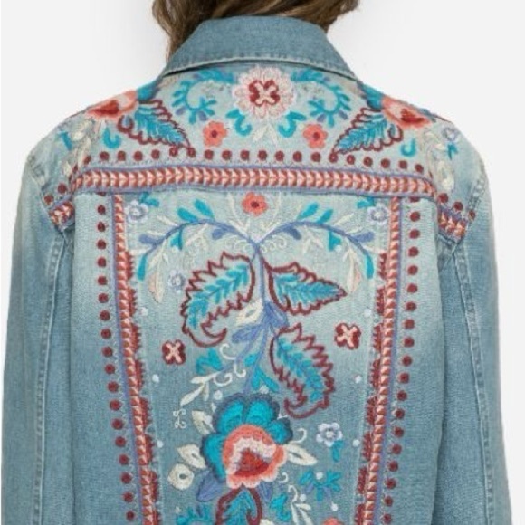Johnny Was Oman Heavily Embroidered Denim Jacket NWT - Picture 5 of 9